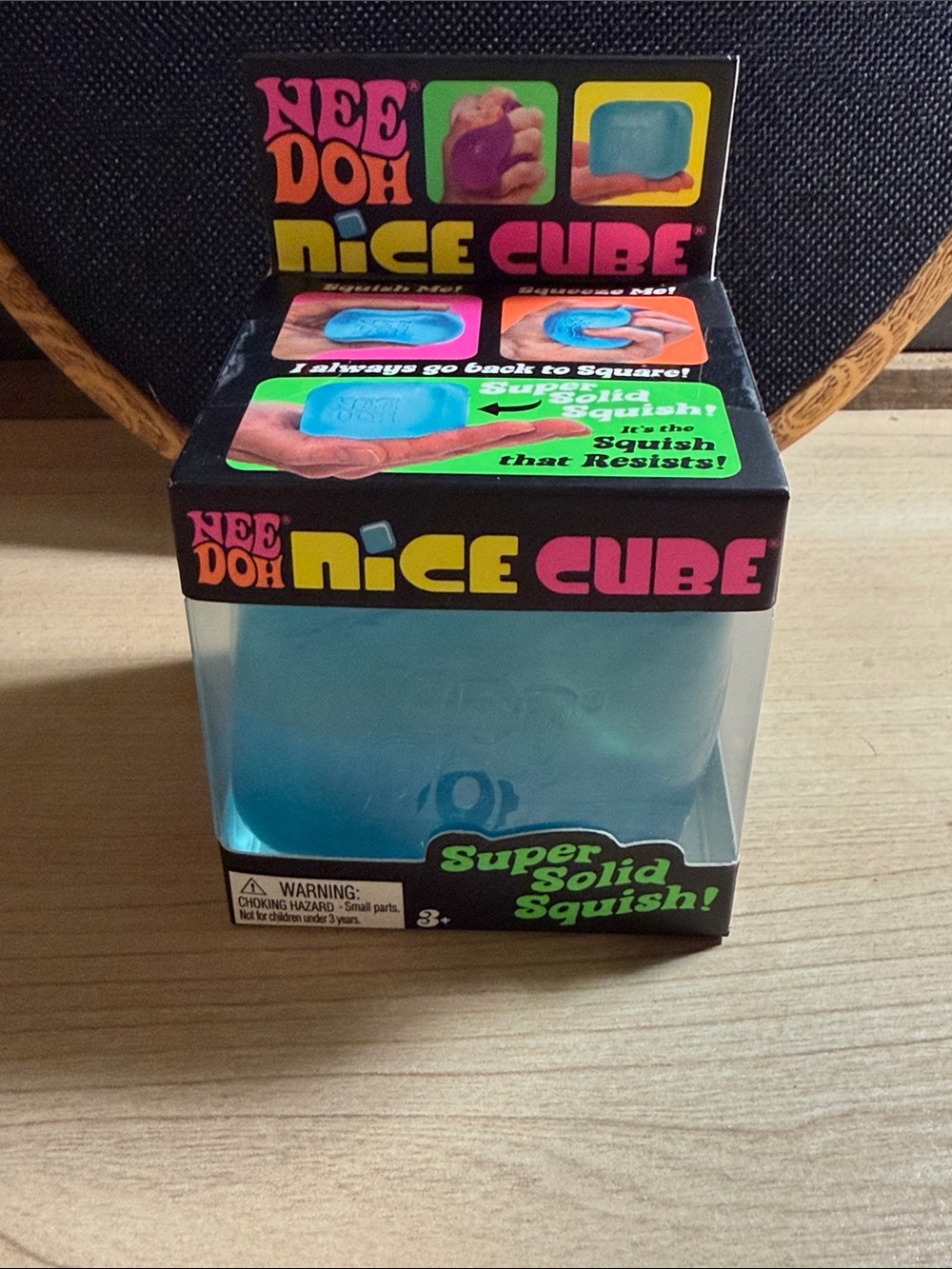 Nee Doh Nice Cube - Blue Super Solid Squish